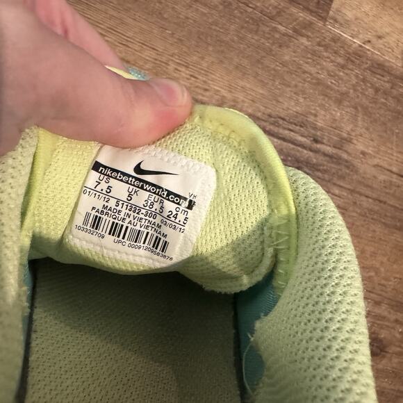 Nike Flex Trainer 2 Aqua Volt 7.5 Walking Running Cross Training Gym READ - Picture 10 of 12